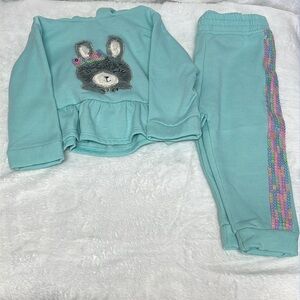 GUC My Destiny 2pc Set: Hoodie w/a cute bunny’s face & joggers w/Sequins. 12mths